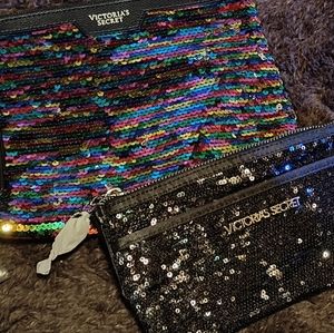 (2) NWOT Victoria's Secret clutches/makeup bags